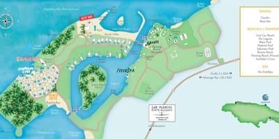 Карта Ямайкі курорты